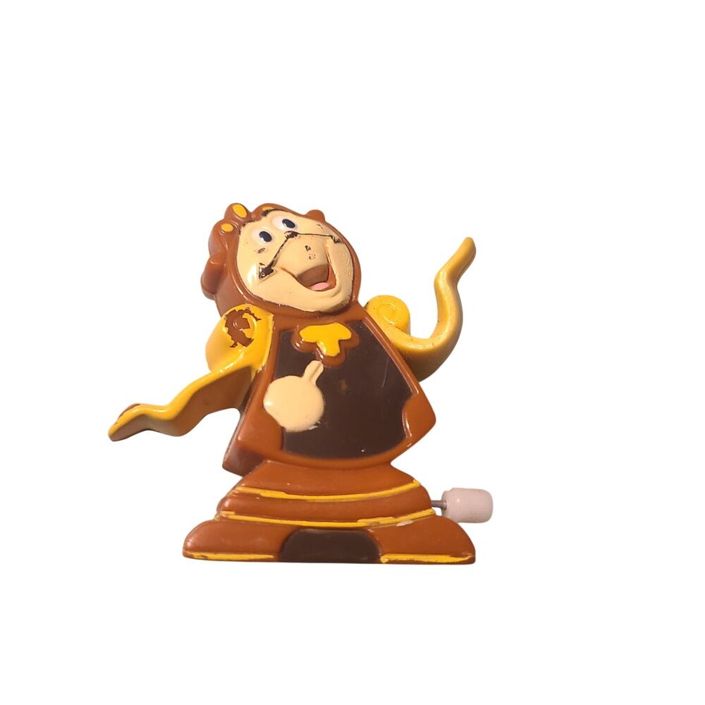 1991 Cogsworth Clock 2.25" Burger King Wind-Up Action Figure Beauty & The Beast